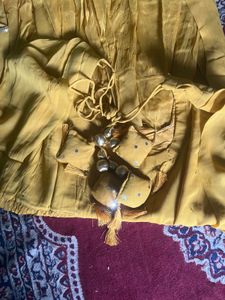 Shimmering Mustard Sequin Georgette Suit Set