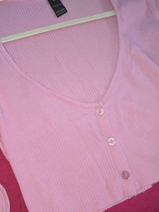 Cute Ribbed Crop Cardigan