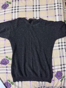 Sparkly Black Knit Top