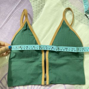 Forest Green Ribbed bralette
