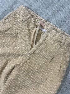 Stylish Beige Textured Pants