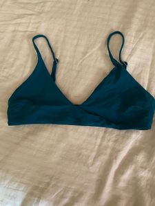 Teal Triangle Bikini Top