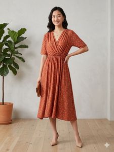 Chic Floral Print Midi Dress