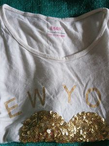 Sparkling Sequin Heart NY T-Shirt
