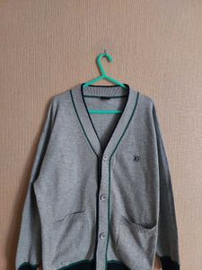 Classic Grey Cardigan Sweater