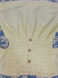 Light Yellow Button-Down Blouse