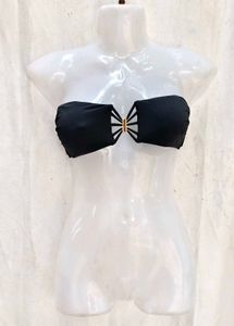 468. Chic Black Strappy Bikini Top