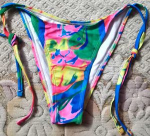 Colorful Tie-Side Bikini Bottoms