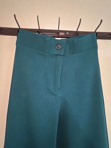 Teal Wide Leg Trousers