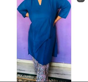 Three Piece Set Of Kurti Plazo And Jacket