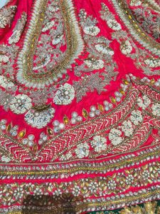 Stunning Pink heavy handwork bridal lehenga Choli
