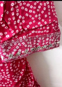 Pink Embroidered Kurti