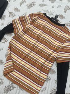 Forever 21 Airwalk Striped Long Sleeve T