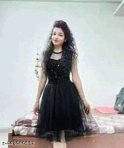 Classic Dress For Girls In Black Colour