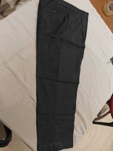 Men's Charcoal Striped Dress Pants