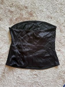 Beaded Strapless Black Top