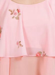Indiya Pink Floral Layered Cami Top &amp; Maxi Skirt