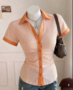 Y2K Japanese Retro Seersucker Crop Top & Concho Be