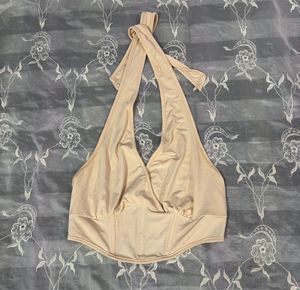 Y2K Halter Neck Tie Up Top