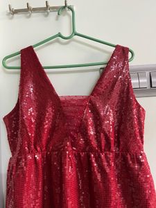 Sparkling Red Sequin Dress