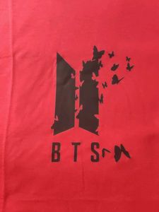 BTS Graphic Print Rose short T-Shirt