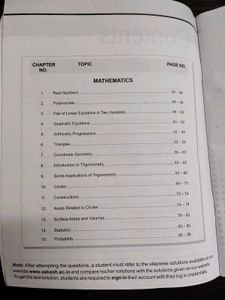 Class X English Module and Science, Math Q papers