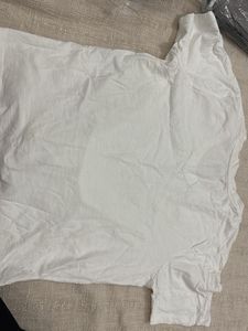 Basic White V-Neck Tee with tie knot
