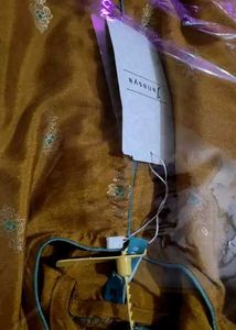 Elegant Mustard &amp; Teal Anarkali Set