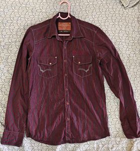 Men's Striped Western Shirt