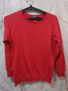 Allen Solly Red Crewneck Sweatshirt (size-M)