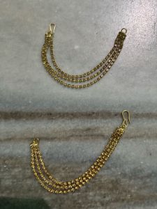 Elegant Gold Stone Ear chain