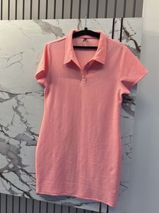 Pink Polo Shirt Dress, Bust- 36 XL Bodycon