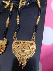 Designer Gold Plated Mangalsutra Set 4  ka