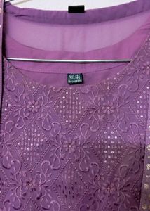 Elegant Lavender Kurta Set with Jacket