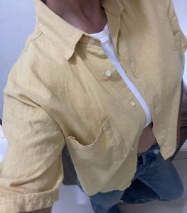 💛Yellow Button-Up Top