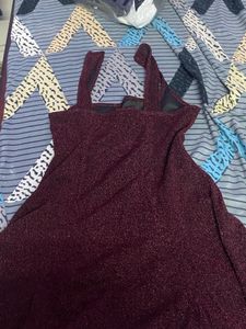 Chic Burgundy Skater Dress