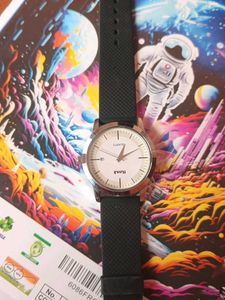 Classic Analog Wristwatch with Black Strap