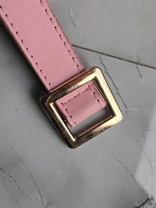 Chic Pink Faux Leather Belt
