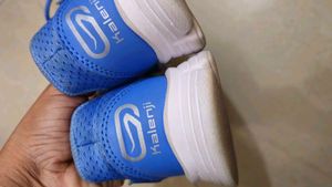 Blue Lace-Up Athletic Shoes
