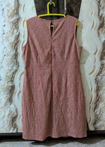 Rust colour Lace A-Line Dress❤️