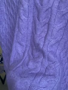Cozy Lavender Cable Knit Sweater