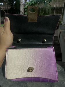 Chic Ombre Handbag with Scarf Detail