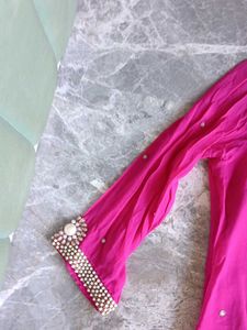 Beautiful Pink Embellished Kurta