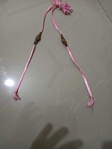 Pink Rakhi with Decorative Beads