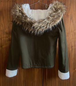 Shein Women's Fur Hooded Jacket