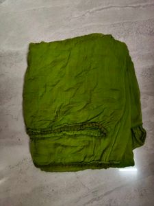 Vibrant Green Dupatta with  Pom Trim