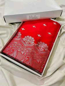 Banarsi satin silk saree with embroidery work