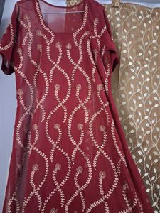 Maroon Georgette Suit