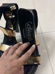 Sparkling Gold Sequin Heels EU 37
