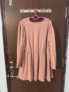 Elegant Rose Swiss Dot Wrap Dress